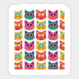 cute mexican cat pattern Sticker